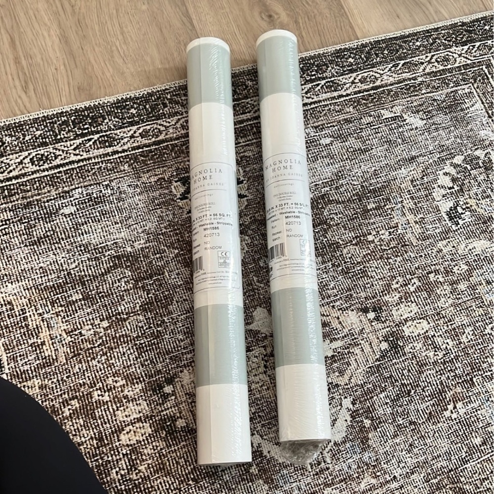 Magnolia home awning stripe wall paper